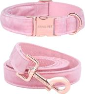 🐾 aring pet velvet dog collar and leash set - soft, comfy, and adjustable collars for dogs logo