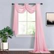 pink sheer organza curtain panels 18ft window scarf valance wedding arch draping fabric for top table event party home decor stair bow backdrop curtain decoration by efavormart logo