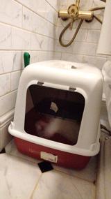 img 5 attached to Toilet house for cats Ferplast Clear Cat 10 36x47x35 cm red