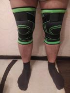 img 1 attached to Sports knee brace with fixing straps, color green, size XXL, set of 2 pcs. review by Adam Tomasz ᠌