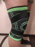 img 3 attached to Sports knee brace with fixing straps, color green, size XXL, set of 2 pcs. review by Adam Tomasz ᠌