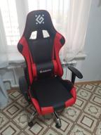 img 1 attached to Computer chair Defender Azgard gaming, upholstery: imitation leather, color: black/red review by Ada Diak ᠌