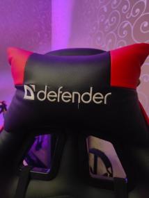 img 6 attached to Computer chair Defender Azgard gaming, upholstery: imitation leather, color: black/red