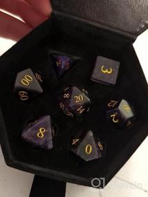 img 7 attached to Get Your Game On With 7-Piece Natural Gemstone Dice Set For Dungeons & Dragons And MTG Table Games