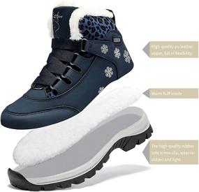 img 2 attached to Women'S Waterproof Winter Snow Boots Warm Fur Lined Slip On Ankle Booties Comfortable Outdoor Shoes