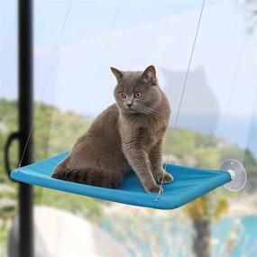 img 4 attached to 🐱 MUMUPET Cat Hammock: Secure Suction Cup Window Perch for Two Large Cats, Weighted up to 30lb, All-Around 360° Sunbathe and Resting Seat