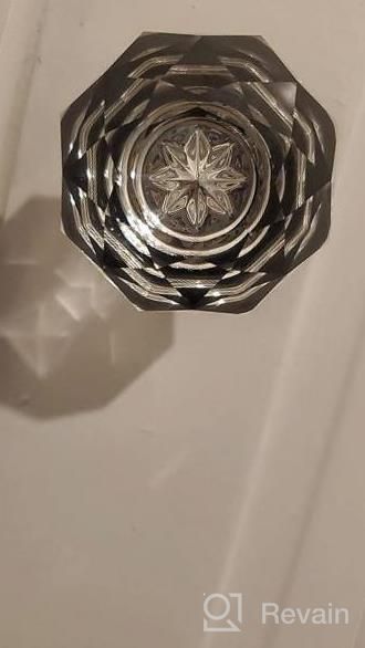 img 1 attached to Gobrico Matte Black Crystal Glass Door Knob - Elegant Octagonal Design With Rosette For Bedroom And Bathroom - Lockable Interior Knob - 1 Pack review by Kyle Tebow