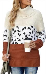 img 2 attached to Women'S Turtleneck Pullover Sweater Knit Top - Long Sleeve Casual Knitted Jumper