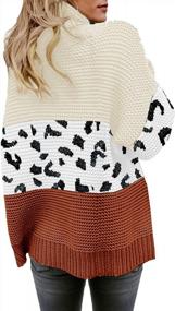 img 3 attached to Women'S Turtleneck Pullover Sweater Knit Top - Long Sleeve Casual Knitted Jumper