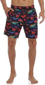 img 3 attached to Quick Dry Hawaiian Swim Trunks For Men With Compression Liner And Pockets - 2 In 1 Board Shorts