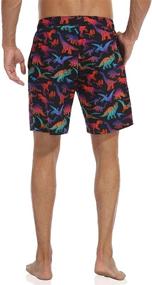 img 2 attached to Quick Dry Hawaiian Swim Trunks For Men With Compression Liner And Pockets - 2 In 1 Board Shorts