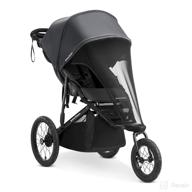 🖤 joovy zoom jogging stroller, lightweight and sleek, in jet black logo