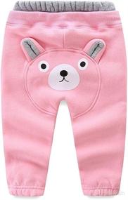 img 4 attached to Mud Kingdom Fleece Jogger Cartoon Apparel & Accessories Baby Girls ~ Clothing