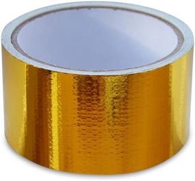 img 3 attached to 🔥 Mishimoto MMGRT-235 Heat Defense Heat-Protective Tape - Metallic Gold, 2-Inch x 35-Foot Roll