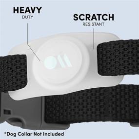 img 1 attached to 🐶 Case-Mate 2-Pack Protective AirTag Case: Anti-Lost Dog GPS Tracker Loop for Collar - Black/Glow in The Dark