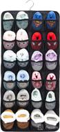👟 efficient over-the-door baby shoe organizer: holds 12 pairs, boys & girls, with hanger - polyester mesh pockets, black logo