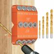 neitra 30 45 90 angled drill guide jig with 4 bits for cable railing: efficiently drilling angled and straight holes in wood posts logo
