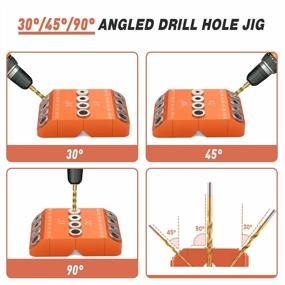 img 2 attached to Neitra 30 45 90 Angled Drill Guide Jig with 4 Bits for Cable Railing: Efficiently Drilling Angled and Straight Holes in Wood Posts