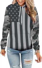 img 1 attached to Show Off Your Patriotic Spirit With OQC'S Long-Sleeved USA Flag Hoodie!