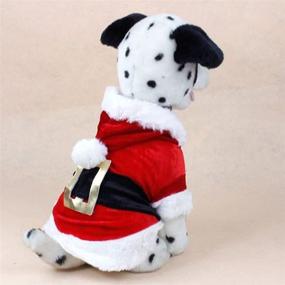 img 1 attached to Idepet Santa Dog Costume: Christmas Pet Clothes for Chihuahua, Yorkshire & Poodle (XS)