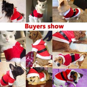 img 3 attached to Idepet Santa Dog Costume: Christmas Pet Clothes for Chihuahua, Yorkshire & Poodle (XS)