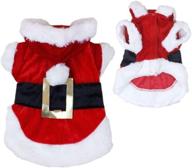 idepet santa dog costume: christmas pet clothes for chihuahua, yorkshire & poodle (xs) логотип