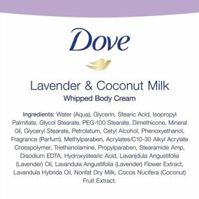 img 1 attached to Dove Whipped Body Cream Dry Skin Moisturizer Lavender And Coconut Milk Nourishes Skin Deeply, 10 Ounce (Pack Of 3)