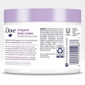 img 3 attached to Dove Whipped Body Cream Dry Skin Moisturizer Lavender And Coconut Milk Nourishes Skin Deeply, 10 Ounce (Pack Of 3)
