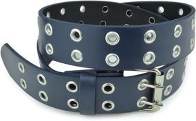 img 4 attached to Stylish Women's Grommet Leather Accessories and Belts by Belle Donne