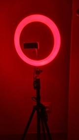 img 12 attached to Кольцевая селфи лампа LED RGB 26 см настольная цветная с держателем для телефона и селфи Bluetooth пультом