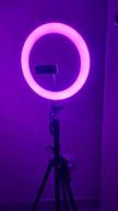 img 2 attached to Ring selfie lamp LED RGB 26 cm desktop color with phone holder and selfie Bluetooth remote control review by Radko Marinov ᠌