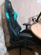 img 2 attached to Computer chair A4Tech X7 GG-1100 gaming, upholstery: imitation leather/textile, color: black/blue review by Ada Pindelska ᠌