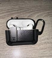 img 3 attached to Case for headphones Apple Airpods Pro 2 (2022) with reinforced protection carbon black review by Micha Maciejowicz ᠌