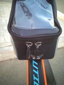 img 4 attached to West Biking Bike Waterproof Frame Mount Phone Bag with 7" Touch Screen Access, Gray