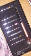 img 1 attached to Set Of 10 Replacement Nail Art Brush Heads And 1 Fashion Brush Handle For Acrylic, UV Gel, And 3D Manicure Designs In Rose Gold review by Marvin Perry