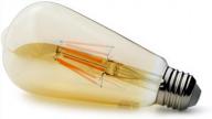 o’bright dimmable led edison light bulb, 6w, dimmable, ul listed, st21 led bulb/e26 base, 2200k (warm white), led filament bulb/vintage led bulb, amber glass, 1 pack логотип