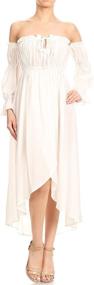 img 4 attached to 👗 Anna Kaci Womens Off-Shoulder Renaissance Peasant Dress