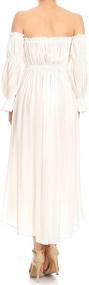 img 3 attached to 👗 Anna Kaci Womens Off-Shoulder Renaissance Peasant Dress