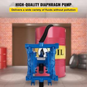 img 3 attached to Efficient Air-Operated Double Diaphragm Pump For Petroleum And Low Viscosity Fluids - Happybuy 1/2 In Inlet & Outlet, Cast Iron Body, 8.8 GPM & Max 120PSI