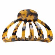 stylish leopard and tortoise hair clips for women and girls | strong hold hair barrettes for thick hair | bohemian celluloid french design shell hair claws | fashionable accessories for hair logo