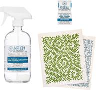 🌿 mightyfix organic all-purpose cleaning set, eco-friendly swedish dish cloths & meliora cleaning products refillable natural cleaner with refill pack, zero waste gift (6-piece set) logo