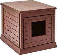 amazon basics cat litter box enclosure - simple assembly furniture-style cover logo