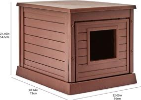 img 1 attached to Amazon Basics Cat Litter Box Enclosure - Simple Assembly Furniture-Style Cover