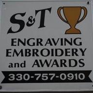 s and t engraving logo