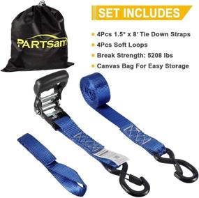 img 3 attached to Partsam Ratchet Straps Heavy Strength Motorcycle & Powersports and Accessories