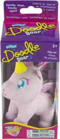 img 1 attached to Unicorn Doodle Bear Clip-On Plush Toy With Washable Mini Marker - Original Design