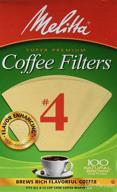 ☕ melitta brown coffee filters, natural, pack of 2, 4 filters per pack, 100 count logo