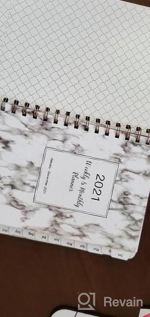img 1 attached to Academic Planner 2021-2022 - Weekly & Monthly Planner, 8.43" X 6.3", July 2021 - June 2022, Flexible Floral Hardcover With Strong Golden Binding, Elastic Closure, Coated Tabs, Inner Pocket review by Mdl Thurston