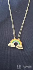 img 5 attached to Set of 2 Rainbow Cloud Pendant Necklaces - Kids' BFF Forever Friendship Jewelry Gifts for Girls