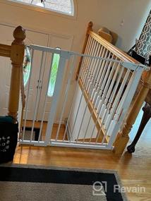 img 6 attached to Extra Tall And Wide Cumbor 29.5-46 Auto Close Safety Baby Gate For House, Stairs, Doorways - Mom'S Choice Awards Winner - Easy Walk Thru Durability Dog Gate, White